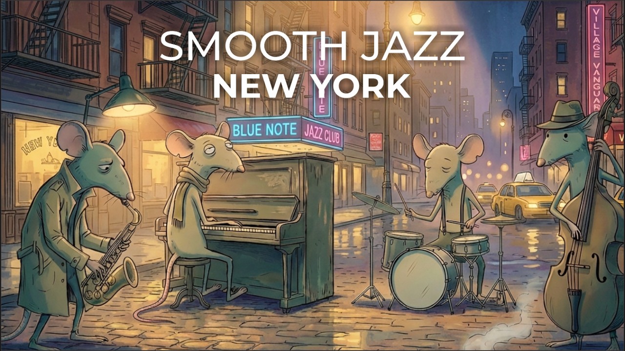 Smooth Jazz for Focus, Work & Chill – New York Night