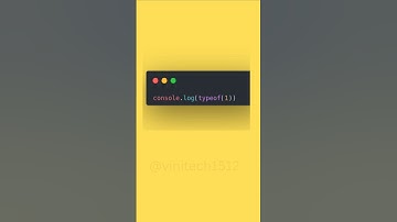 Guess the Output 26:console.log(typeof(1)) |JavaScript Interview Question #javascript #shorts #code