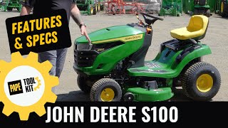 John Deere S100 Riding Lawn Mower Overview