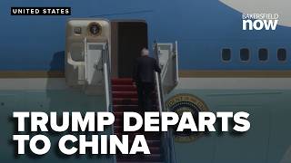 President Donald Trump departs to China for a high-stakes summit with Chinese President Xi Jinping