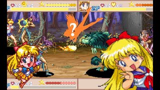 Sailor Venus Spinning Swan Kick 8Th Frame Pixel Art Conversion From Asuka 120% To Arcade Style