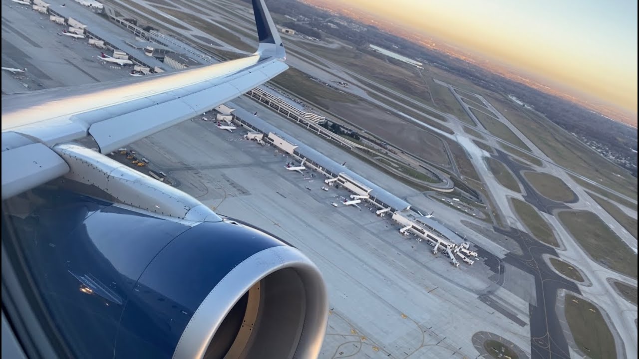 Delta Air Lines A321 Dusk Takeoff DTW | AMAZING BUZZ-SAW