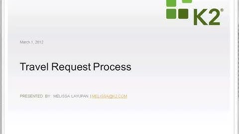 Travel Request demo with K2 blackpearl and K2 smartforms