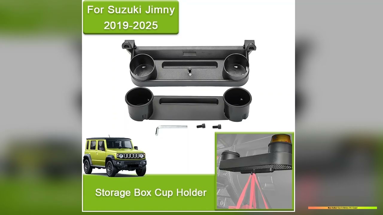 Front Passenger Grab Handle Extented Storage Box Organizer Cup Holder for Suzuki Jimny 20192025