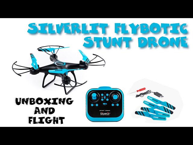 SILVERLIT FLYBOTIC STUNT DRONE - UNBOXING AND FLIGHT 