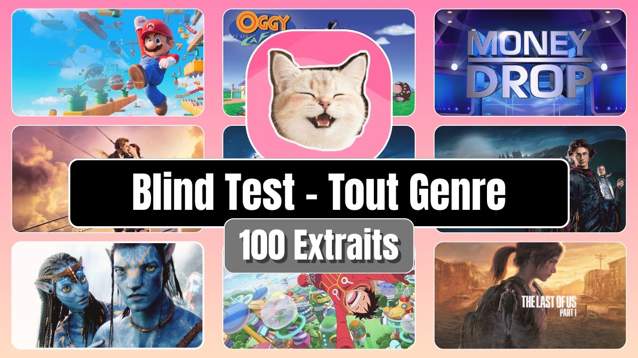 Blind Test - Tout Genre - 100 Extraits (Film, Série, Jeux Vidéos, Animé/Manga, Émission TV...)