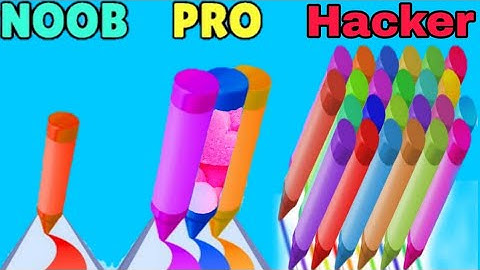 Noob Vs Pro Vs Hacker in Pencil Rush 3d - New Updated Gameplay