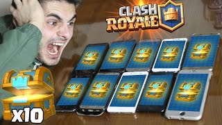 ¡¡ABRO 10 COFRES DEL CLAN A LA VEZ NIVEL MÁXIMO!! ABRIENDO COFRES CLASH ROYALE!!