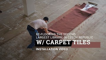 Carpet Tile installation video in Moravian Library – Brno, Czech Republic