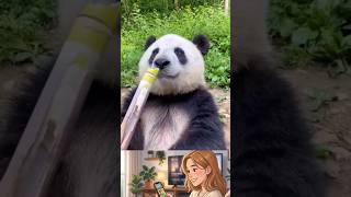 Panda's Sugarcane Party 🐼#panda #sugercane