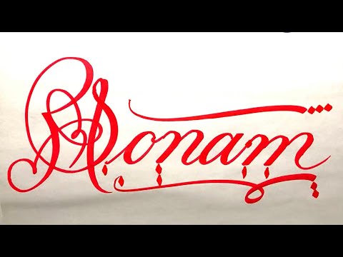 Sonam Name Signature Calligraphy Status | How to Draw, Cursive