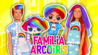 Familia Arcoiris Con Barbie, Ken Y Lol Sorpresa - Transformaciones Fantásticas