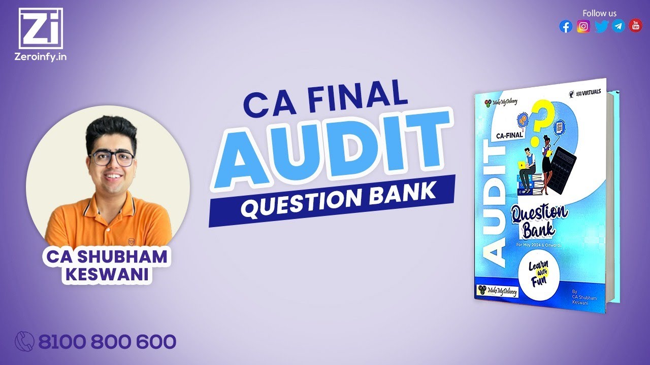 CA Final Audit Question Bank For May 24 and Onwards By CA Shubham ...
