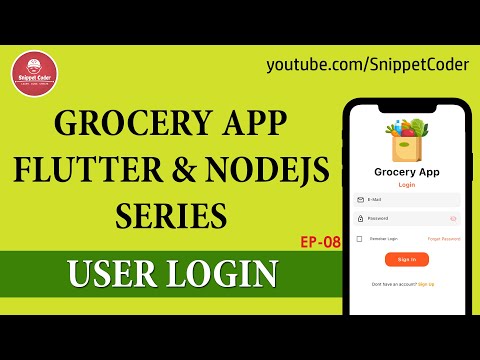 Grocery App - Flutter & NodeJS - User Login - EP08