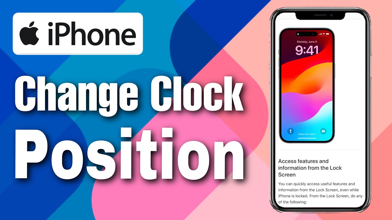 How To Change Clock Position On IPhone Step By Step YouTube