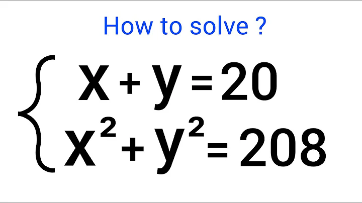 A Nice Algebra Problem • X=? & Y=?
