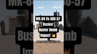 MK-84 Vs GBU-57 Bunker Buster Bomb impact #aviation #airpower