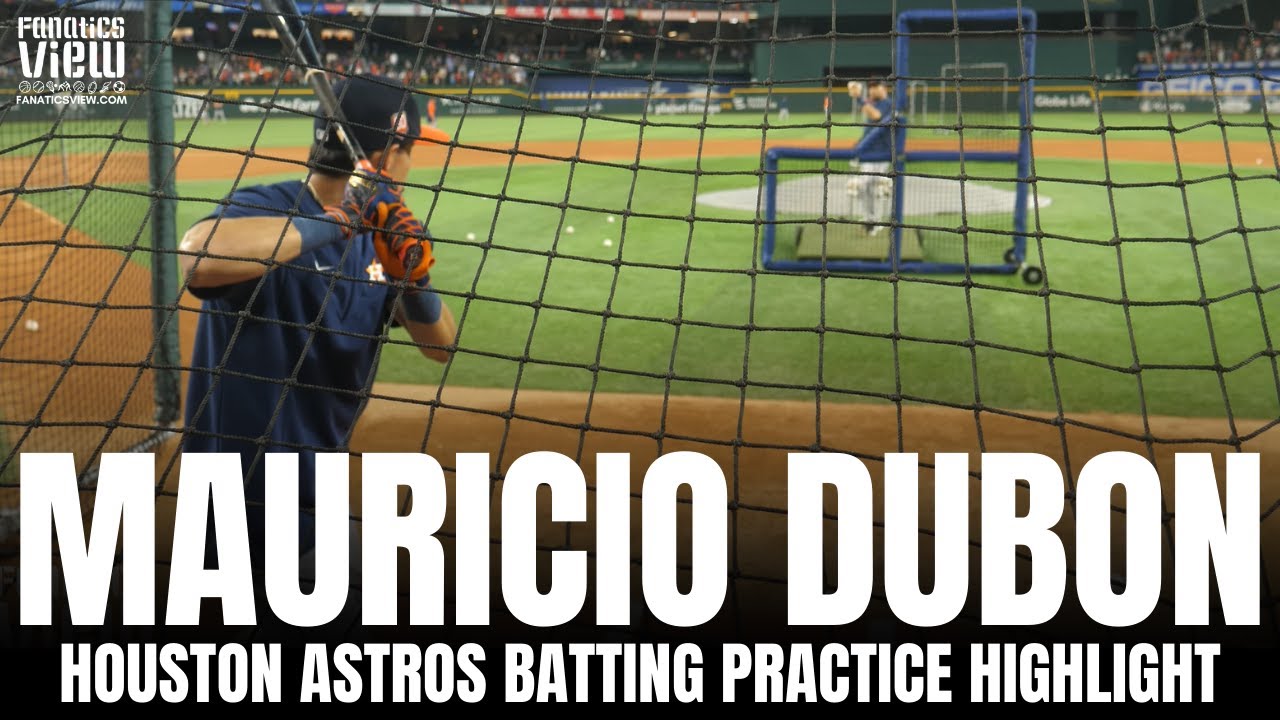 Mauricio Dubon Batting Practice from Hitter's Eye View Houston Astros