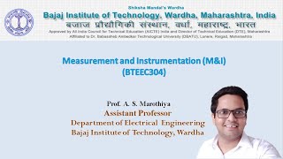Lecture-04 (Measurement and Instrumentation)