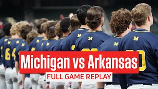 Michigan vs Arkansas Baseball Full Game Replay | 2025 Amegy Bank College Baseball Series