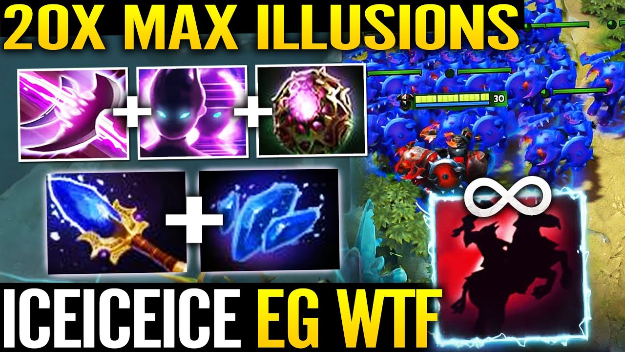 WTF 20x ILLUSION Team! Cancer Chaos Knight f.t Spec ICEICEICE EG Best Offlane Build 7.29 Dota 2 Pro