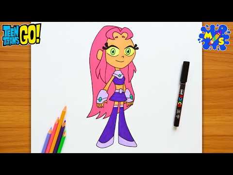 How To Draw Starfire | Teen Titans Go! (Step-by-Step Drawing Tutorial)