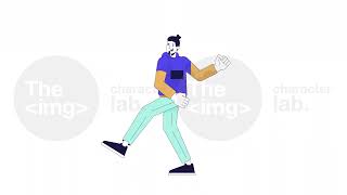 Joyful Caucasian Man Dancing Line Cartoon Animation