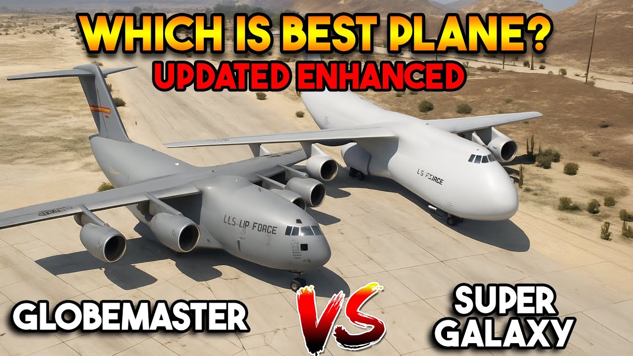 GTA 5 : GLOBEMASTER VS SUPER GALAXY (WHICH IS BEST AIR FORCE PLANE?)