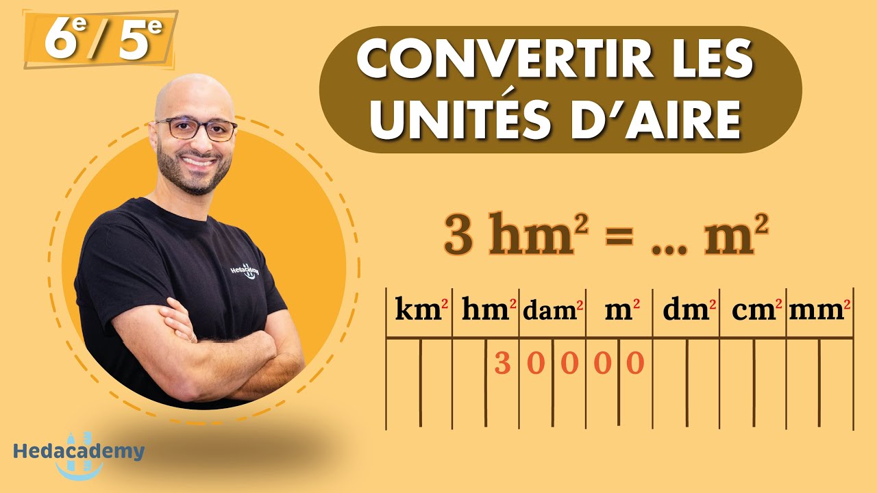COMMENT CONVERTIR DES UNITÉS D'AIRE ? - 6ᵉ / 5ᵉ