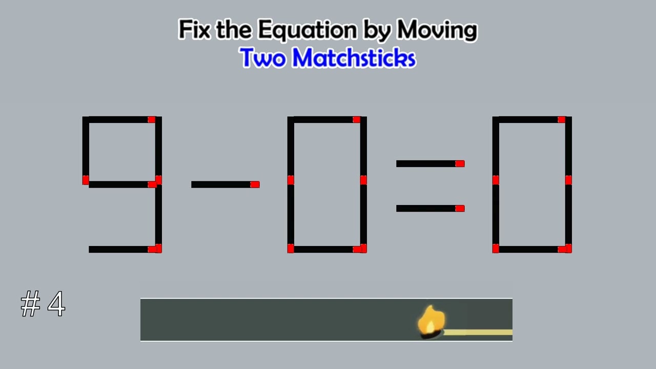 Matchstick Studio #  | Fix the math equation by moving one or two matchsticks |Logic puzzles