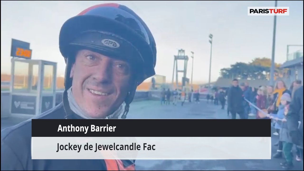 Anthony Barrier, jockey de Jewelcandle Fac (17/12 à Paris Vincennes