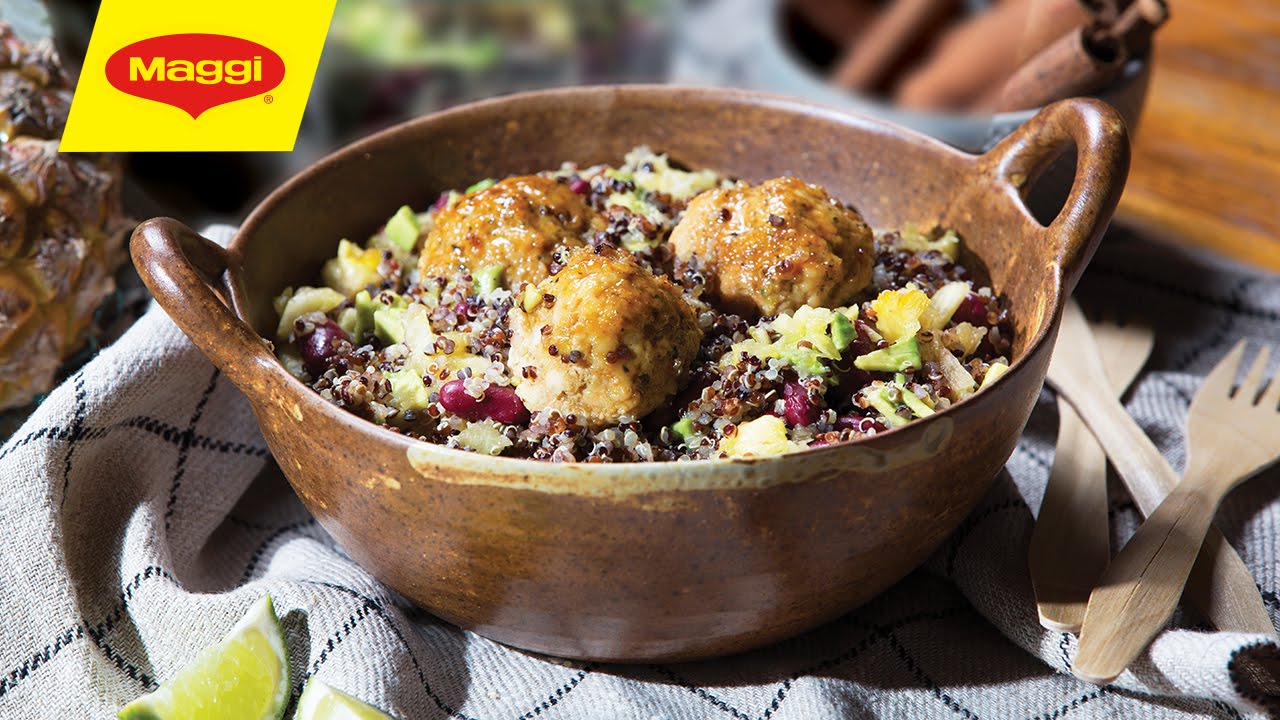 MAGGI Recipe : Juicy chicken meatballs & Quinoa Salad - وصفات ماجي