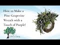 How to make a Frosted purple Christmas wreath