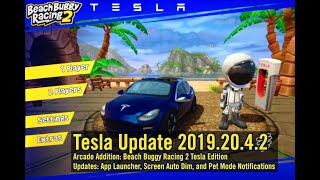 Tesla 2019.20.4 - Beach Buggy Racing 2 (w/secret); Update:App Launcher, Screen auto dim and Dog Mode screenshot 5