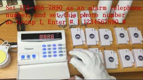 Program Telephone Numbers  --Vinker T-01A Wireless Home Alarm System Kit