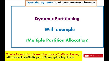 Multiple Partition Allocation - Dynamic Partitioning/COMPACTION/internal fragmentation#OS