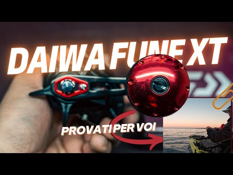 Mulinello da VERTICAL DAIWA FUNE XT - unboxing - PROVA in mare CATTURA - caricamento trecciato!