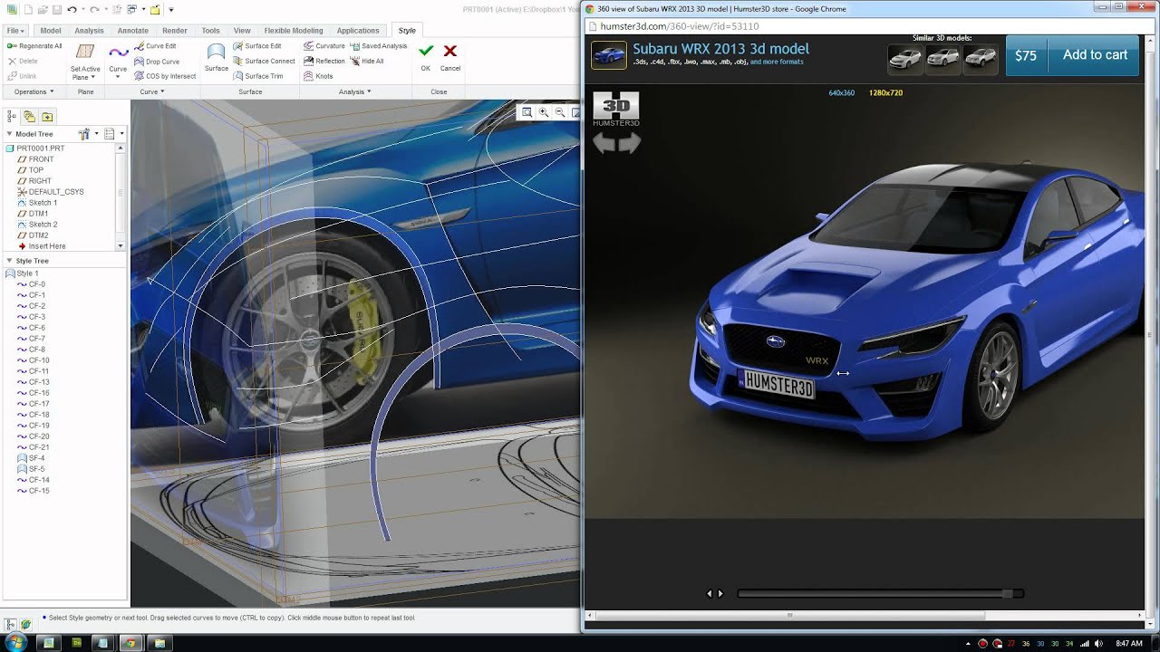 Creo Car Tutorial - WRX STI 2014