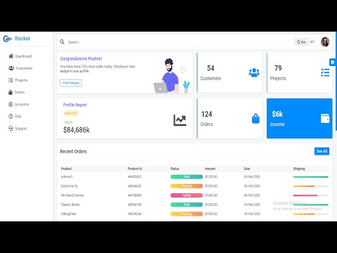 Admin Dashboard HTML CSS Responsive and Mobile First