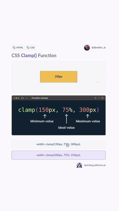 #css clamp function #coding #html #htmlcss #html5 #webdesign #python # ...