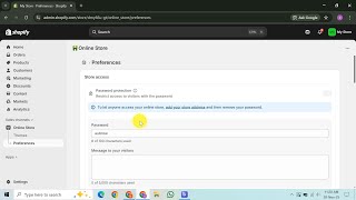 How To Change Shopify Login Password