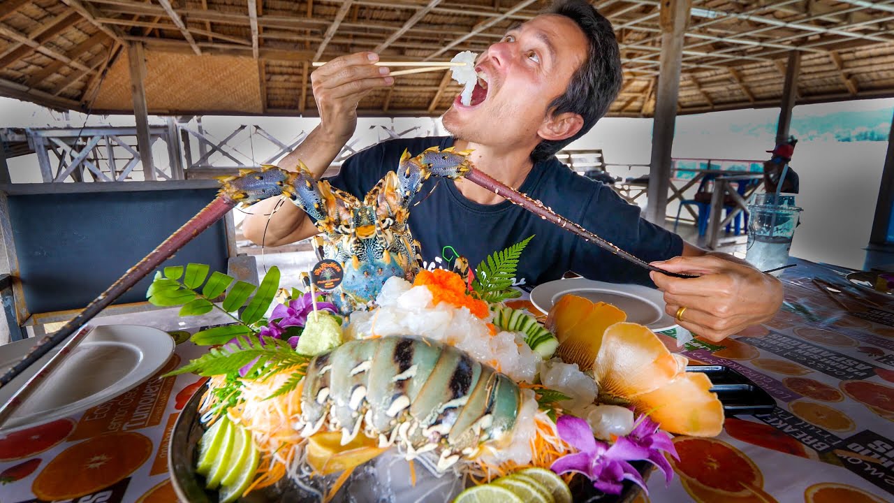 Huge 7 COLOR LOBSTER!! Sashimi + Deep Fried w/ Garlic | Ultimate Food Aquarium!! | Mark Wiens