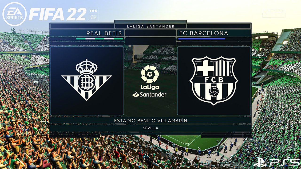 FIFA 22 | Real Betis Vs Barcelona | La liga 21/22 | 4K Gameplay