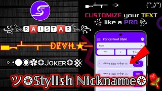 How To Generate Stylish Nickname & Fancy Text - How To Write Styles Name 💥In Free Fire 🔥 Best Font screenshot 5
