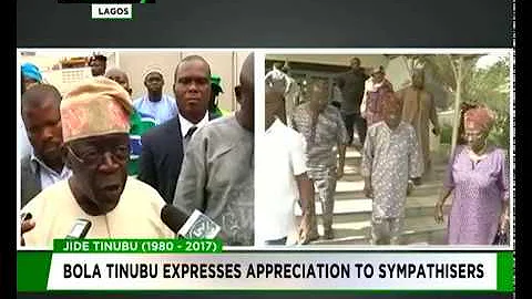 Asiwaju Bola Tinubu expresses appreciation to Sympathisers