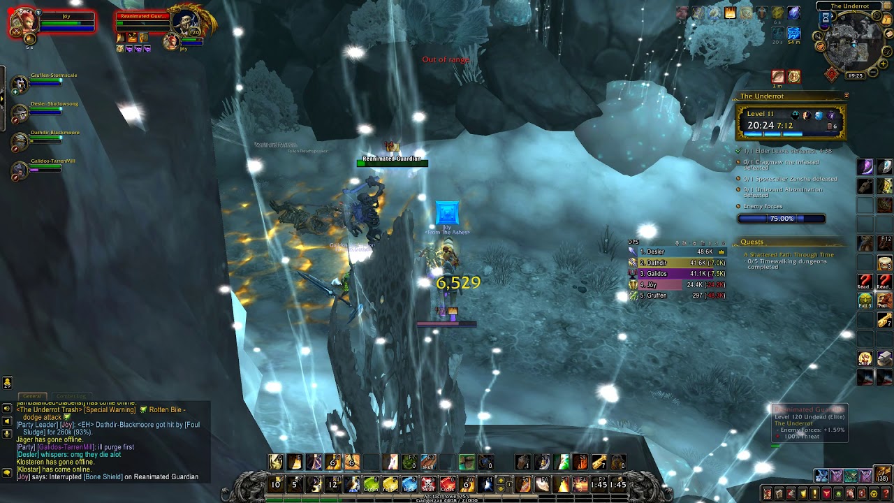 The Underrot Mythic +11 Score +2 FORTIFIED BOLSTERING SKITTISH BEGUILING protection paladin