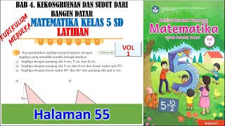 Pembahasan Latihan Soal Kekongruenan  Bab 4 Hal 55 Vol 1 Matematika Kelas 5 SD Kurikulum Merdeka