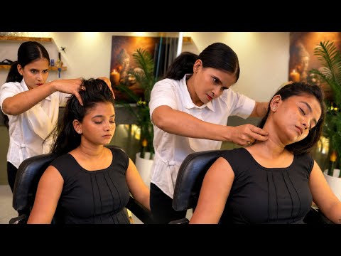 Cosmic Energy Head Massage with Back Crack | ASMR Pain Relief Massage Therapy