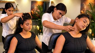 Cosmic Energy Head Massage with Back Crack | ASMR Pain Relief Massage Therapy