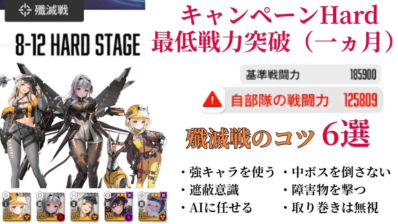 NIKKE】戦力差6万超！キャンペーンHard攻略のコツを6つ紹介！（殲滅戦